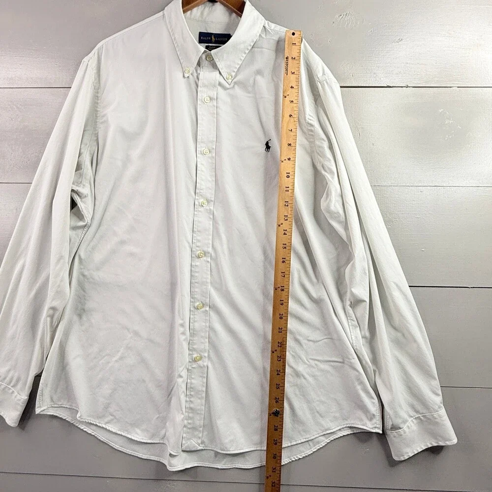 Ralph Lauren Shirt Mens XXL White Performance Classic Fit Button Down